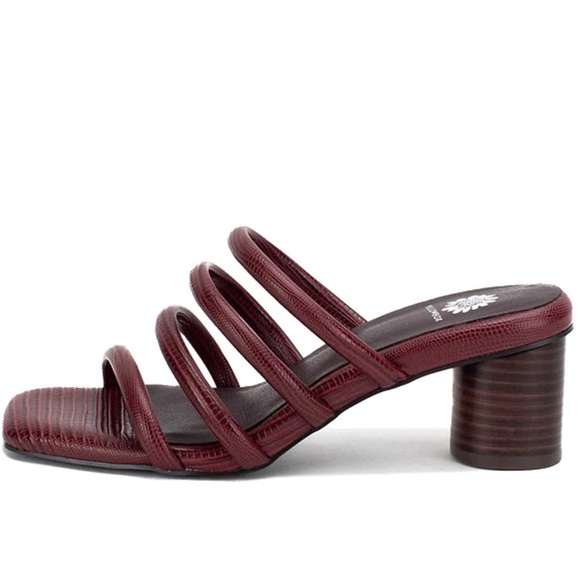 Yellow Box Womens Caspia-Merlot Red Heeled Strappy Sandals Choose Size - Picture 2 of 10